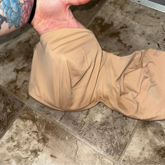 Women’s Delimira Brand Nude Strapless Soft Comfy Bandeau Bra size 34E - Picture 3 of 14